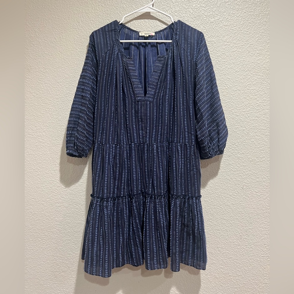 Lemlem Liya Kebede Blue Tiered Dress, S